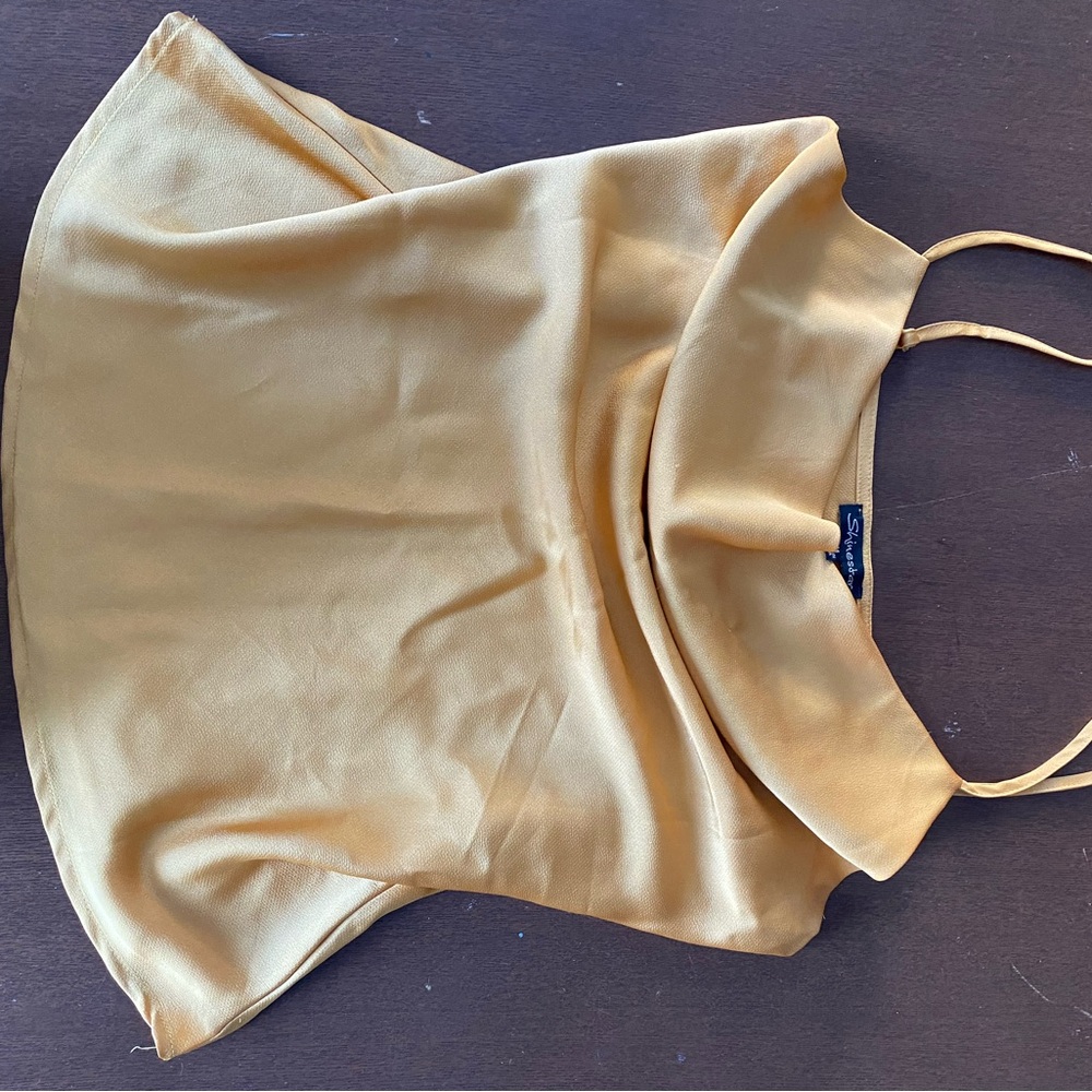 Elegant Gold Sleeveless Top